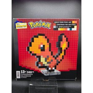 Mega Pokémon Charmander Pixel Art Building Set  349 Pieces For Ages 13+